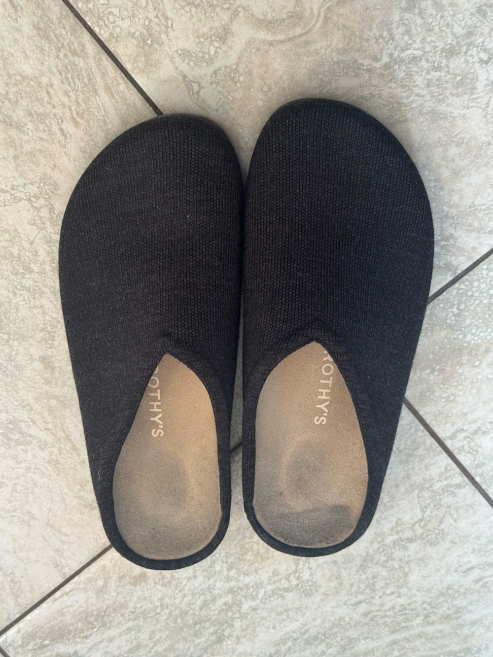Rothy’s Black Knit Clogs Mules Slip On Shoes Size 8